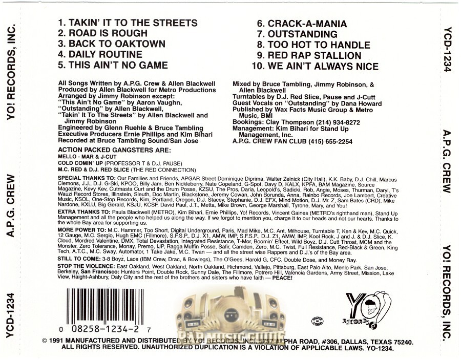 A.P.G. Crew - Oaktown's Finest: 1st Press. CD | Rap Music Guide